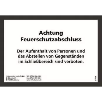 Brandschutz-Rauchschutztürschild Hekatron 3710691 für Rauch- und Feuerschutztüren
