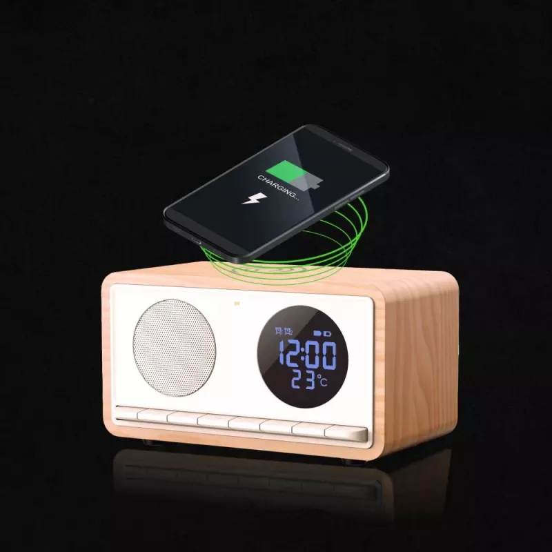 MANTA RDI912W Rimini Radiowecker, Bluetooth und kabelloses Laden, weiß