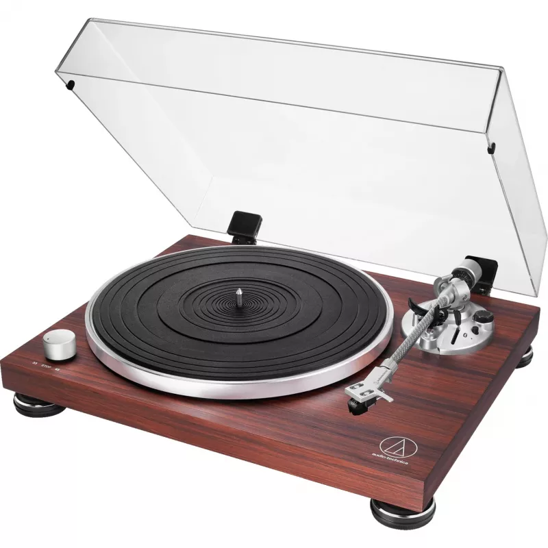 Riemengetriebener Audio-Plattenspieler Audio-Technica AT-LPW50BTRW Braun Manuell
