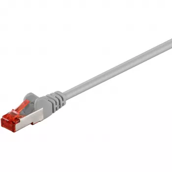Wentronic Goobay CAT 6 Patchkabel, S/FTP (PiMF), Grau, 10 m - LSZH halogenfrei, Kupfer (50891)