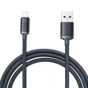 Baseus Crystal Shine Kabel USB auf Lightning, 2,4A, 2m (schwarz)