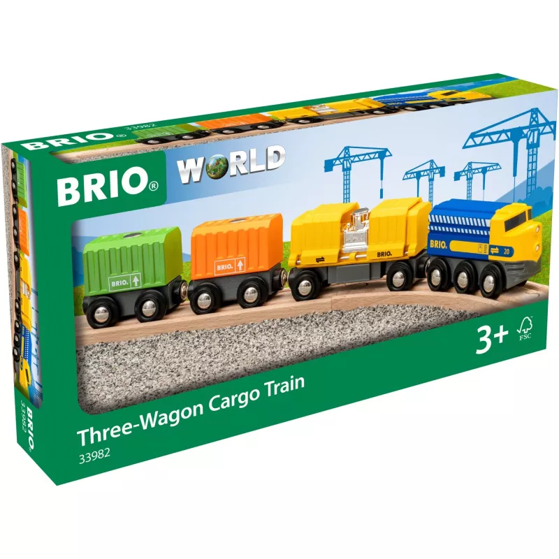 Train BRIO Three-Wagon Cargo Train