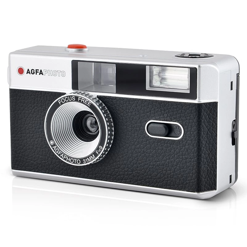AgfaPhoto 603000 Filmkamera Kompaktkamera 35 mm Schwarz – Silber (603000)