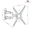 Maclean Mc-743 - Vesa Monitor-/TV-Halterung, 13-50 Schwarz, 30 kg