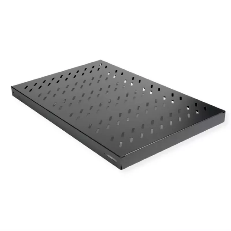 Rack shelf ROLINE 19-Zoll 1U verstellbar 700mm 50kg schwarz