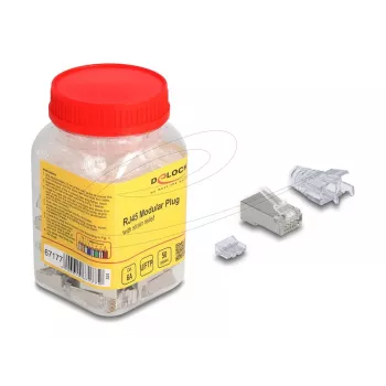 DeLOCK 67177 RJ45-Steckverbinder Silber Transparent Männlich 50 Stück