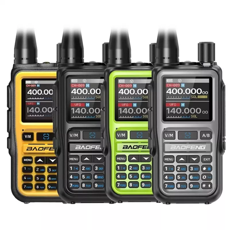 Handheld Baofeng Walkie-Talkie UV-5R Mini mit USB-C-Ladefunktion, Bluetooth, VHF/UHF, 5 W, 1600 mAh, orange
