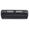Batterieladegerät everActive NC-1600 — universelles DC-Ladegerät für Li-Ion, unterstützt 16 Zellen, kompatible Größen AA/AAA/C, schwarz, AC 100–240V 50–60Hz