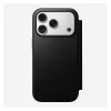 Handyhülle aus Leder Nomad Modern Leather Folio Cover für iPhone 17 Pro, 16 cm (6,3 Zoll), schwarz, 4 Kartenfächer