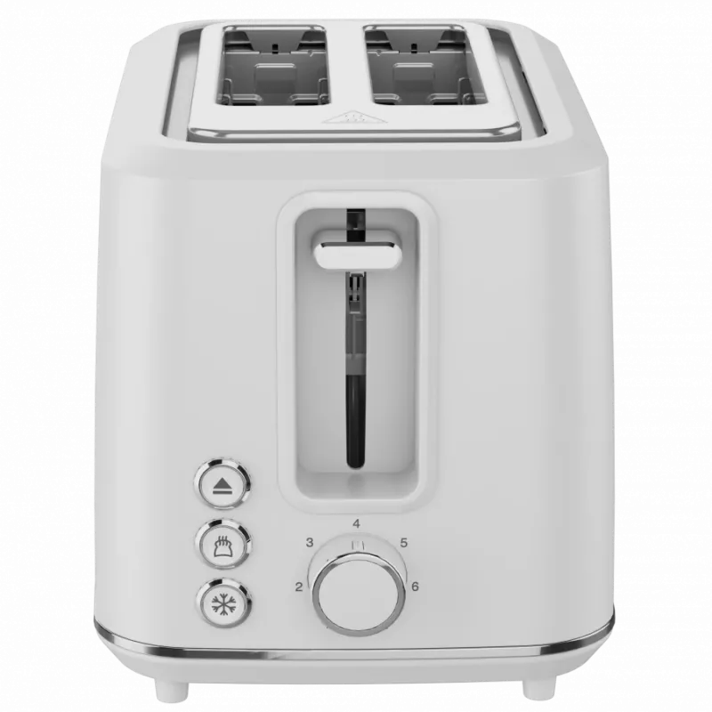 Elektrischer Toaster, weiß, 220-240V, 50-60Hz, 920-1080W, 2 Schlitze, 3 Modi, 7 Bräunungsstufen