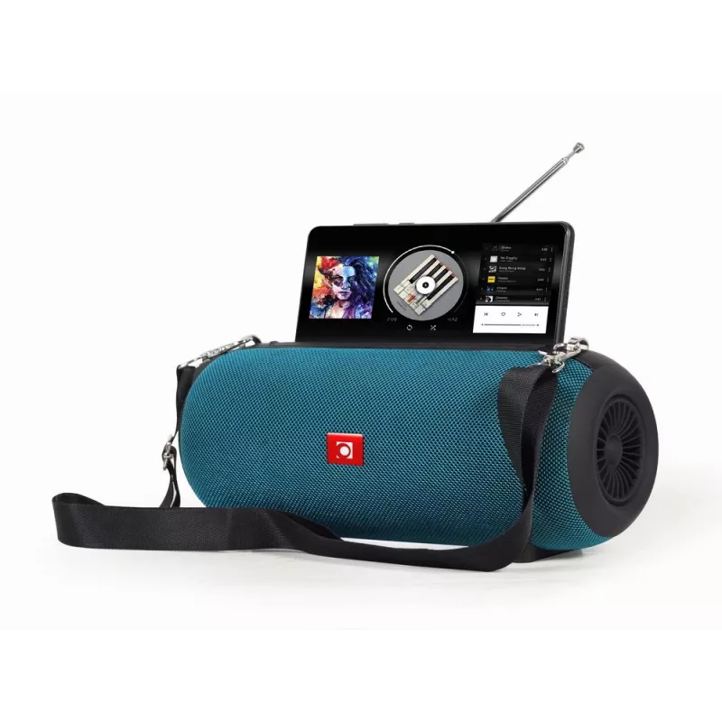 Stereo tragbarer Lautsprecher GEMBIRD SPK-BT-17-G — Bluetooth 5.1, 5 W RMS, 1200 mAh, MicroSD, FM, AUX