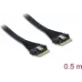 DELOCK PCIe 4.0 schlank SAS-Kabel SFF-8654 8i (0,5 m) Modell 82303