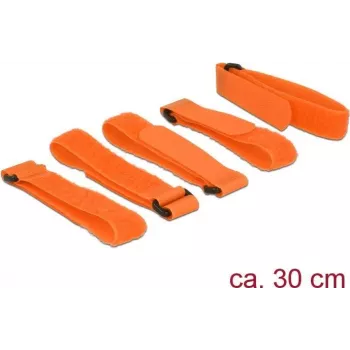 Klettverschluss DeLOCK 18707 Orange 5 Stück