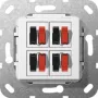 GIRA Lautsprecheranschluss 4-fach 569403 Einsatz reinweiß 569403 (569403)
