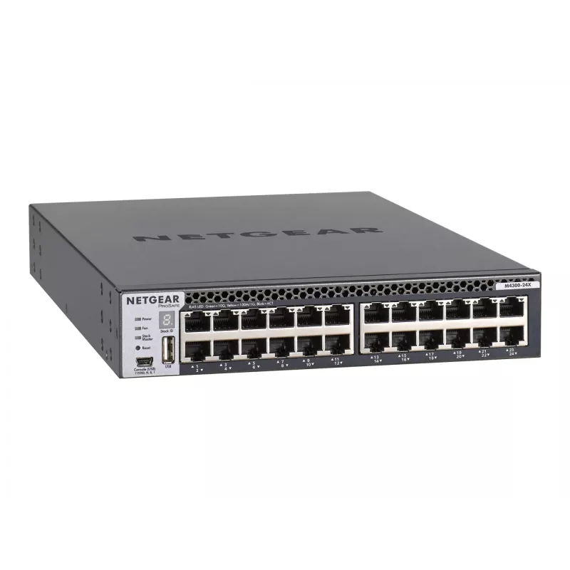 NETGEAR M4300-24X Managed L3 10G Ethernet (100/1000/10000) 1U Schwarz