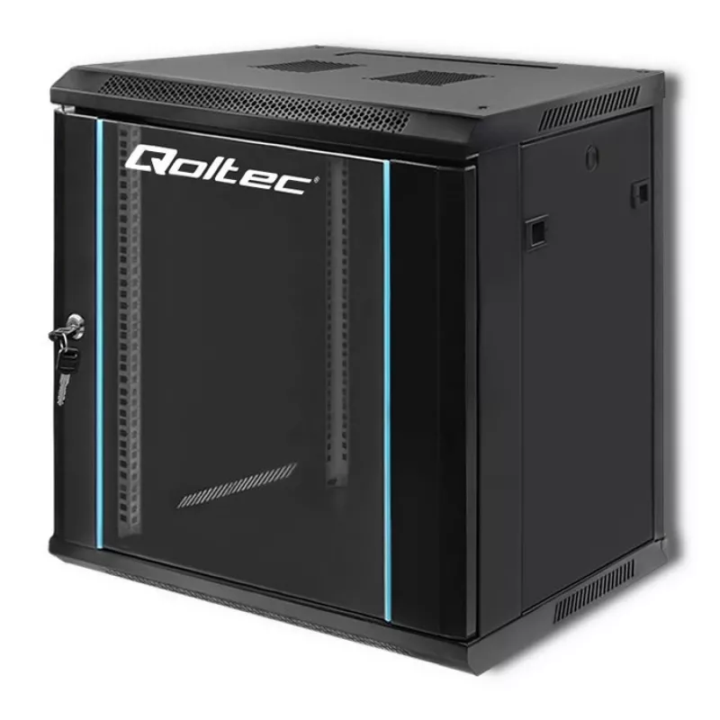 19-Zoll-Rackschrank QOLTEC 54464 12U 600x635x450 Schwarz