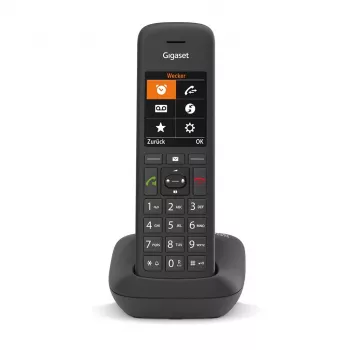 Gigaset C575 Analog/DECT Telefon mit Rufnummernanzeige Schwarz