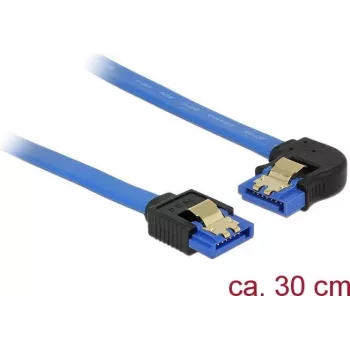 SATA-Kabel DeLOCK 84984 0,3 m SATA 7-polig Schwarz Blau