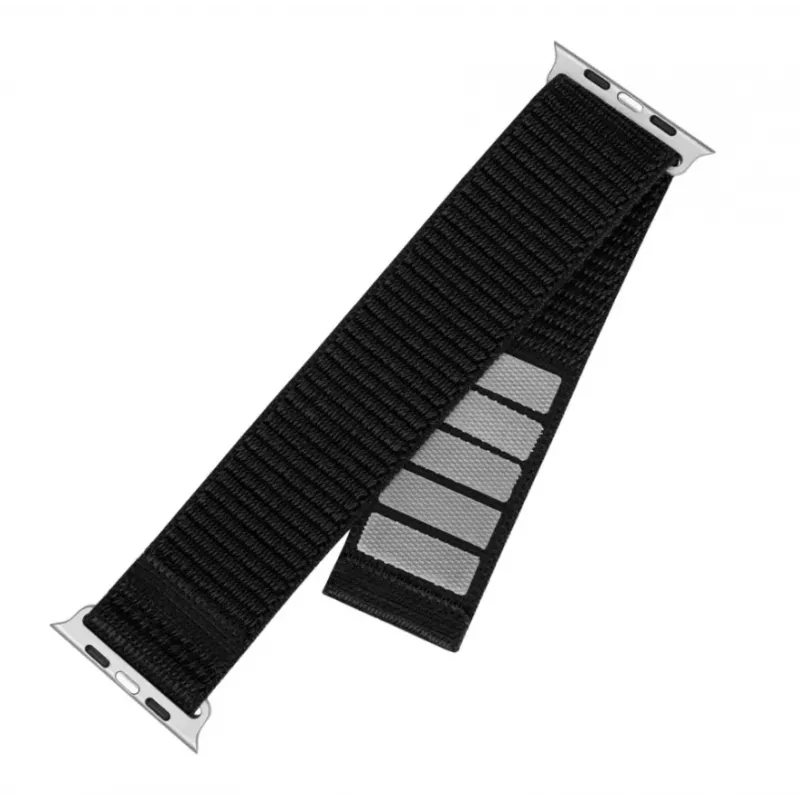Ersatz-Nylon-Armband FIXED Sporty Strap Fixed FIXNST2-1029-BK für Apple Watch Ultra 49mm, schwarz, 160–210 mm Länge