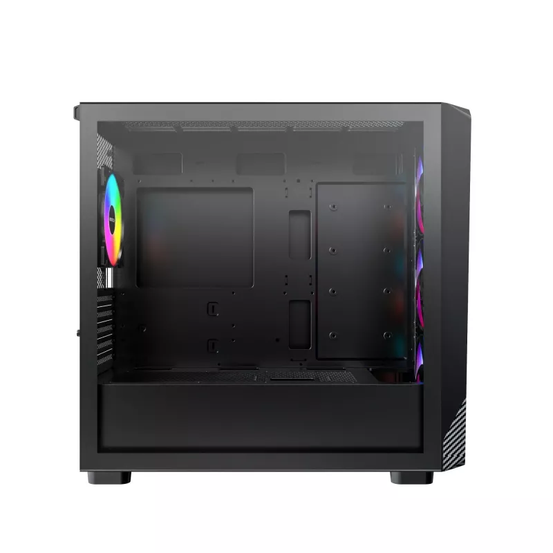 Montech X5M (B) Micro Tower PC-Gehäuse – Micro-ATX/Mini-ITX, 3x120mm vorne, 1x120mm hinten, unterstützt ATX-Netzteile, 2x3,5 Zoll + 4x2,5 Zoll, Schwarz
