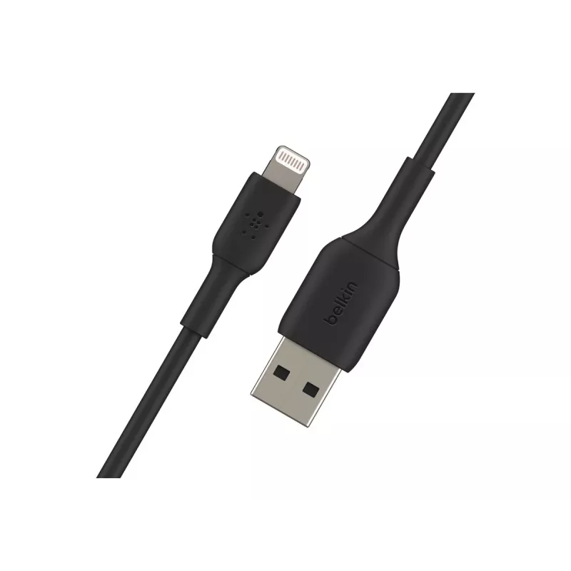 BELKIN PVC USB-KABEL USB-A - LIGHTNING, 1M, SCHWARZ