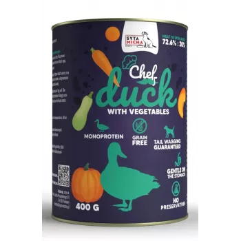 SYTA MICHA Chef Ente mit Gemüse - Nassfutter für Hunde - 400g