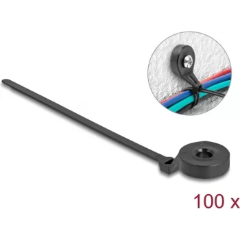 Kabelbinder DELOCK 18915 180×6 mm schwarz, Nylon, 180 mm Länge, 6 mm Breite