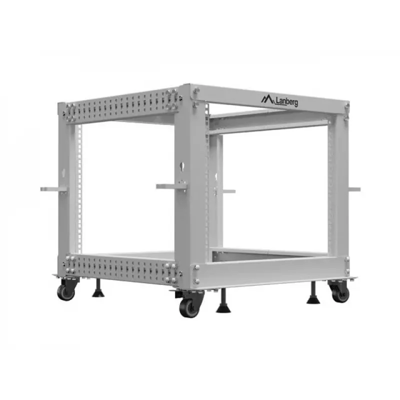 Rack 19 9U 600x600-1100 verstellbar grau