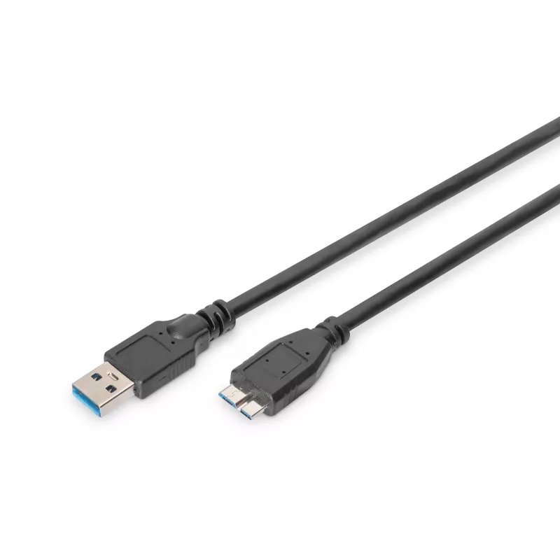 ASSMANN SuperSpeed USB 3.0-Kabel, USB-A-Stecker auf Micro-USB-B-Stecker, Cu AWG 28, 2-fach geschirmt, Länge 1,0 m (AK-300116-010-S)