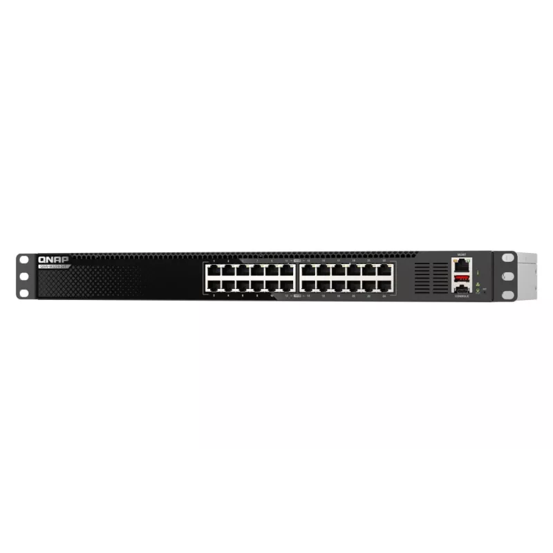 QNAP QSW-M3224-24T Netzwerk-Switch Managed L3 10G Ethernet (100/1000/10000) 1U Schwarz, Silber
