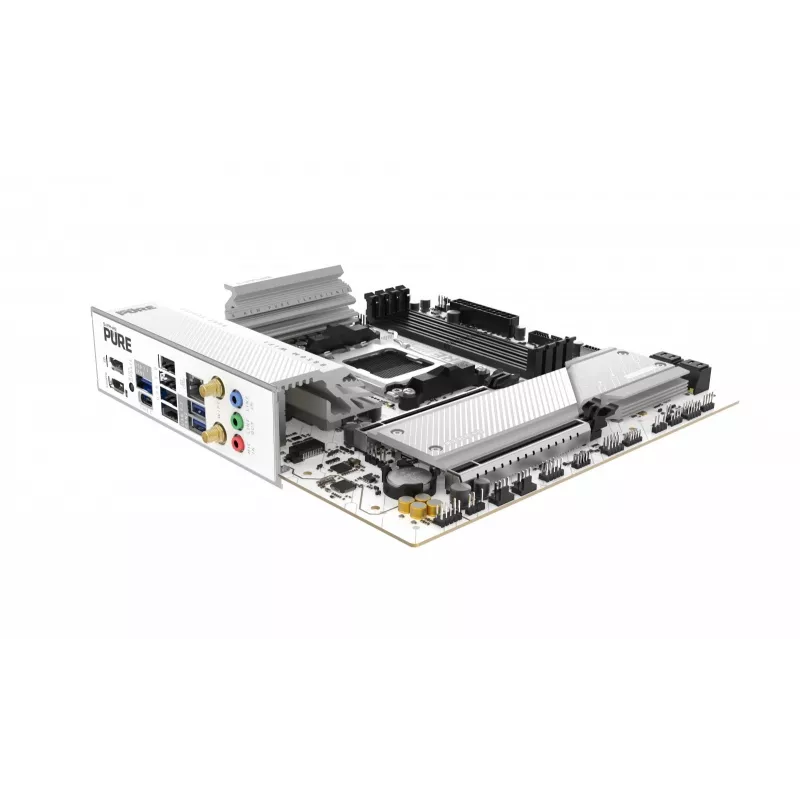 Mainboard Sapphire PURE B850M WIFI Micro ATX — AMD B850, Sockel AM5, DDR5 bis zu 8000 MHz, 4 DIMM, Wi‑Fi 6, 2,5 Gb LAN, 2× M.2, PCIe 5.0 x16