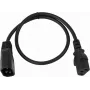 Netzverlängerungskabel Omnitronic 30235103, 3-adrig 0,75 mm², 0,6 m, schwarz