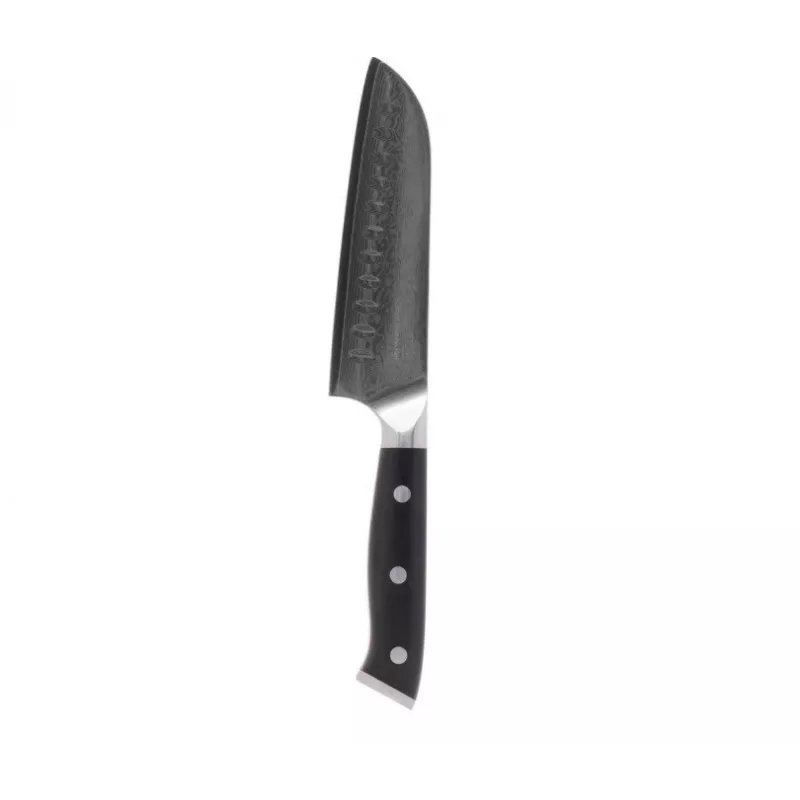 Kohersen Elegance Ebony Wood Santoku-Messer Damaststahl 12,7 cm