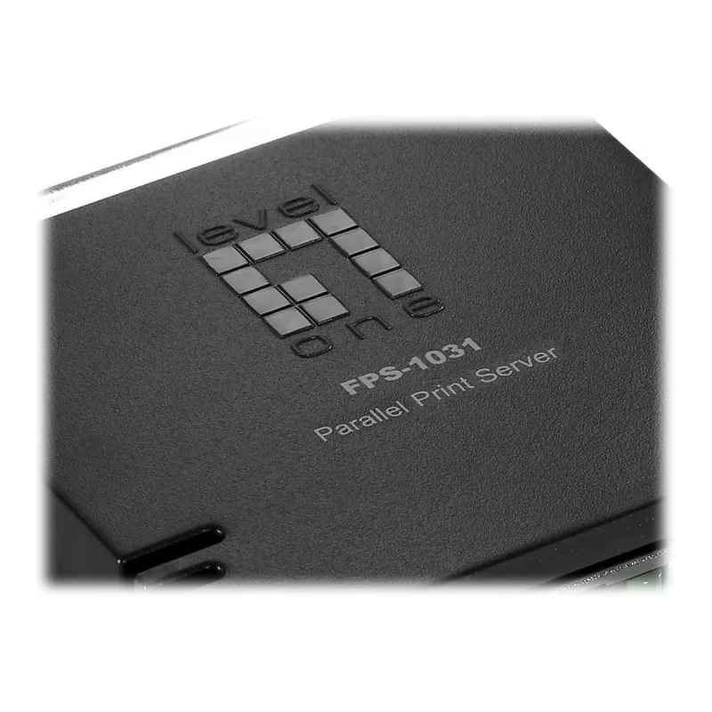 LevelOne Parallel-Printserver, Schwarz, Grün, Aktivität, Link, Strom, Status, Taiwan, Ethernet LAN, IEEE 802.3, IEEE 802.3u, 10,100 Mbit/s