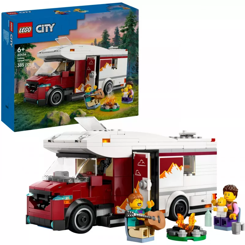 Konstruktionsspielzeug LEGO City Abenteuer-Camper 60454, 385 Teile, Höhe 80 mm, für Kinder ab 6 Jahren