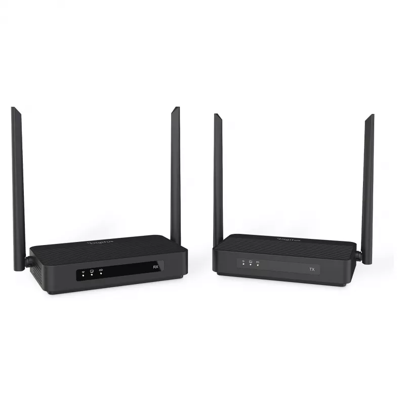 Kabelloses HDMI-KVM-Extender-Set DIGITUS DS-55360 – Sender & Empfänger, kabellos, 100 m, 4K/60 Hz, HDMI, USB-A/USB-C