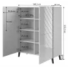 Shelving unit ABETO 100.5 x 40 x 121.5 cm schwarz/glänzend schwarz