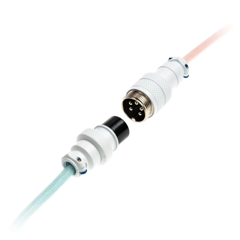 Ducky Premicord Cotton Candy Spiralkabel, USB Typ-C auf Typ-A - 1,8 m