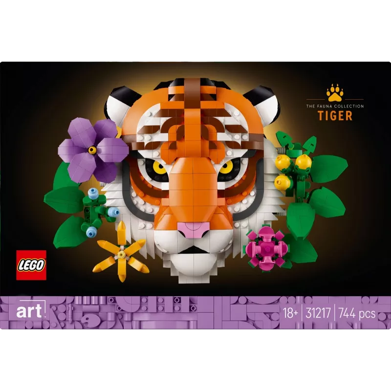Konstruktionsspielzeug LEGO Art Fauna Collection Tiger Set 31217 – baubares Tigermodell