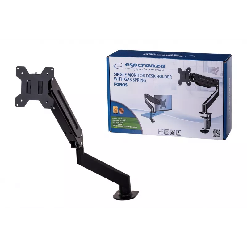 Esperanza ERW019 Monitorhalterung / -ständer 68,6 cm (27) Schreibtisch Schwarz