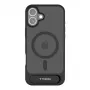 Schutzhülle Torras Pstand Series für iPhone 16 Plus – schwarz, schlankes Profil, integrierter Ständer