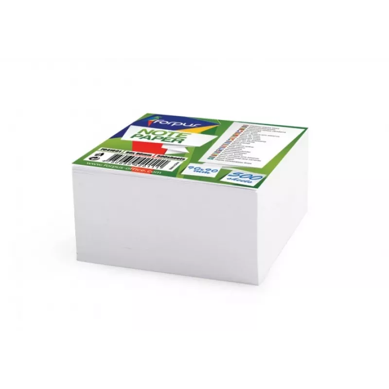 Notes Forpus, 9x9 cm, weiß, geleimt (500) 0716-009