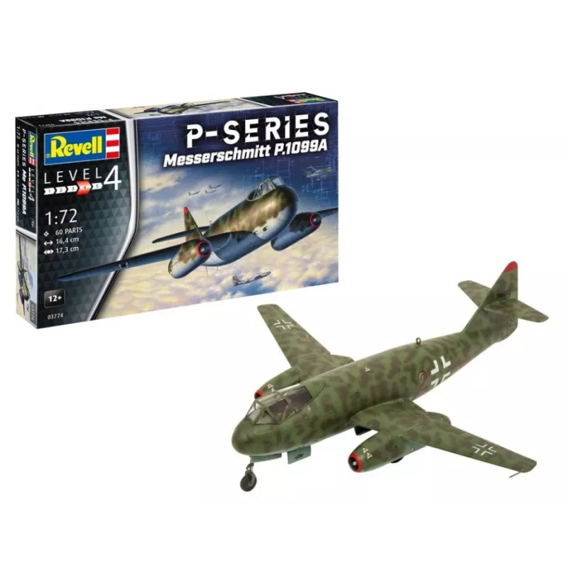 Plastikmodell Flugzeug REVELL Messerschmitt P.1099A-P-SER Maßstab 1/72