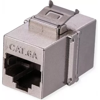 VALUE RJ45 Kupplung geschirmt Cat.6A Silber kurz (26.99.0379)