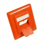 Zentralstück 50x50mm inkl. Abdeckrahmen 80x80mm für Netzwerkdosen, reinorange RAL2004, Good Connections (GC-N0058)