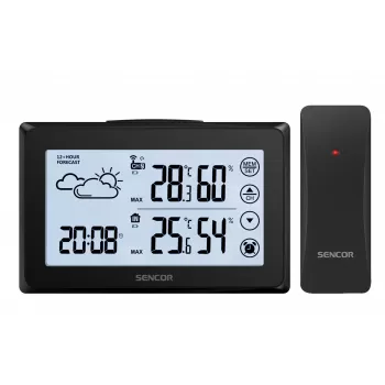 Wetterstation SENCOR SWS 2850 — Innen-/Außentemperatur & Luftfeuchtigkeit, 1 Funksensor, 433,92 MHz, Max/Min-Speicher