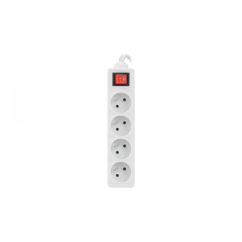 Mehrfachsteckdose Lanberg PS1-04E-0150-W 1,5m 4 AC-Steckdosen Innenbereich Weiß
