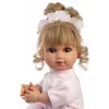 Babypuppe Llorens Elena Ballerina Höhe 35 mm Stoff und Vinyl beige rosa weiß empfohlen ab 3+