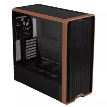 PC-Gehäuse Lian Li Lancool LAN217X Midi Tower Schwarz, Holz