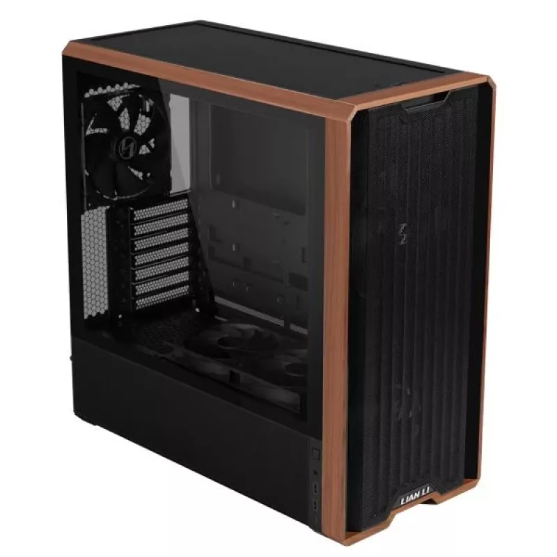 PC-Gehäuse Lian Li Lancool LAN217X Midi Tower Schwarz, Holz